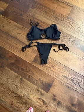 Sanori Black Women's Tie-Side Bikini SZ M